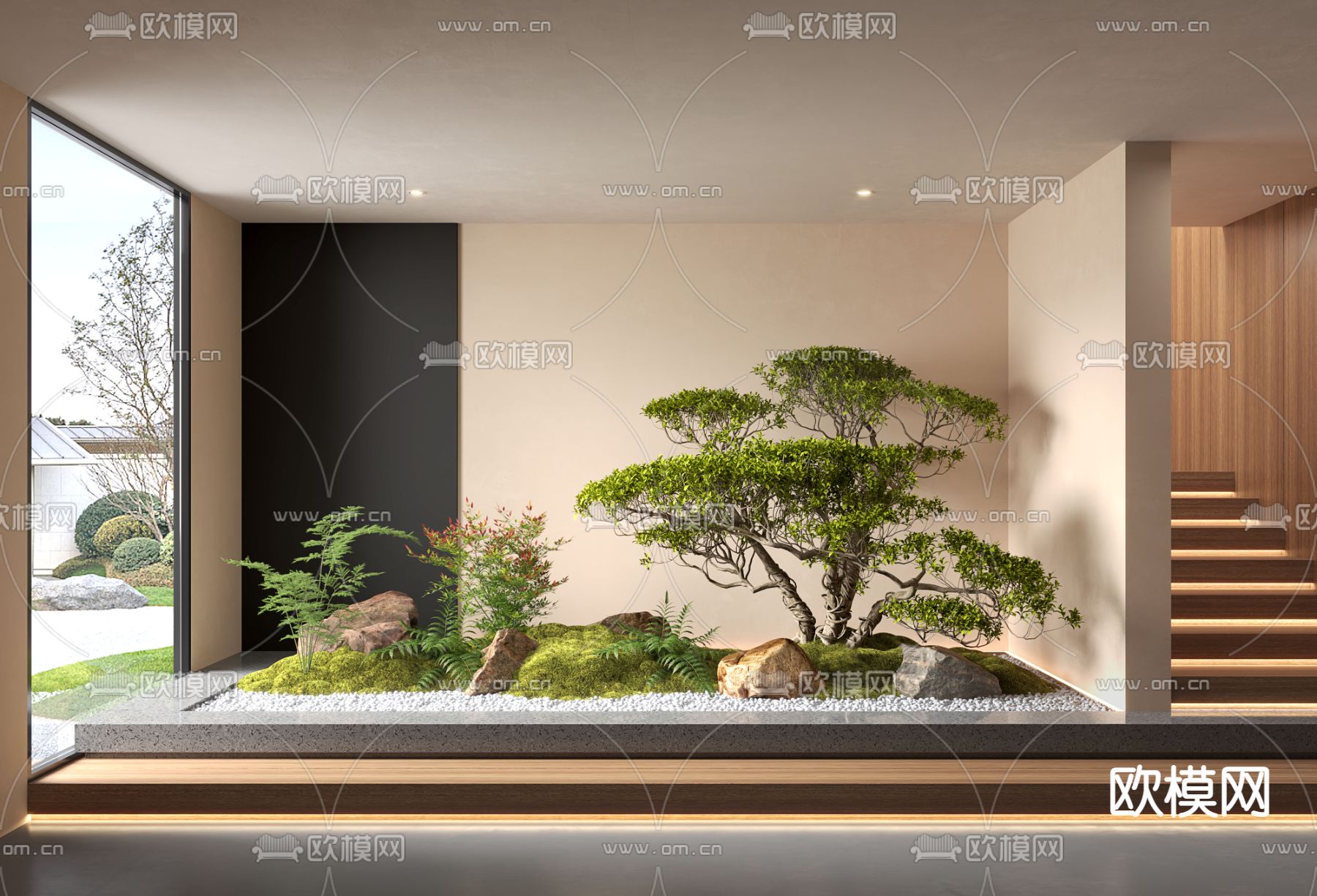 室内景观 绿植小品3d模型下载