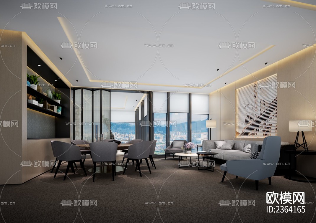 深圳湾总部办公cad施工图-免费3dmax模型库-欧模网