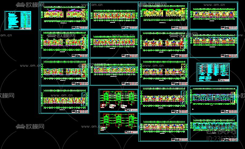 五层住宅楼电气设计cad施工图下载（渲染图3）