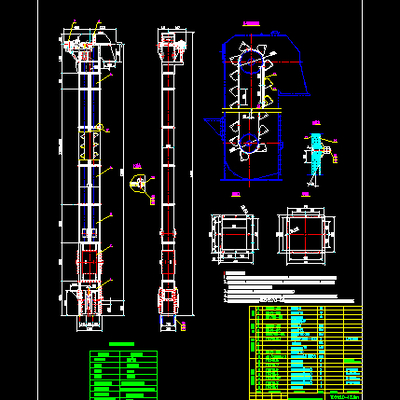  斗式提升机安装机械节点大样 