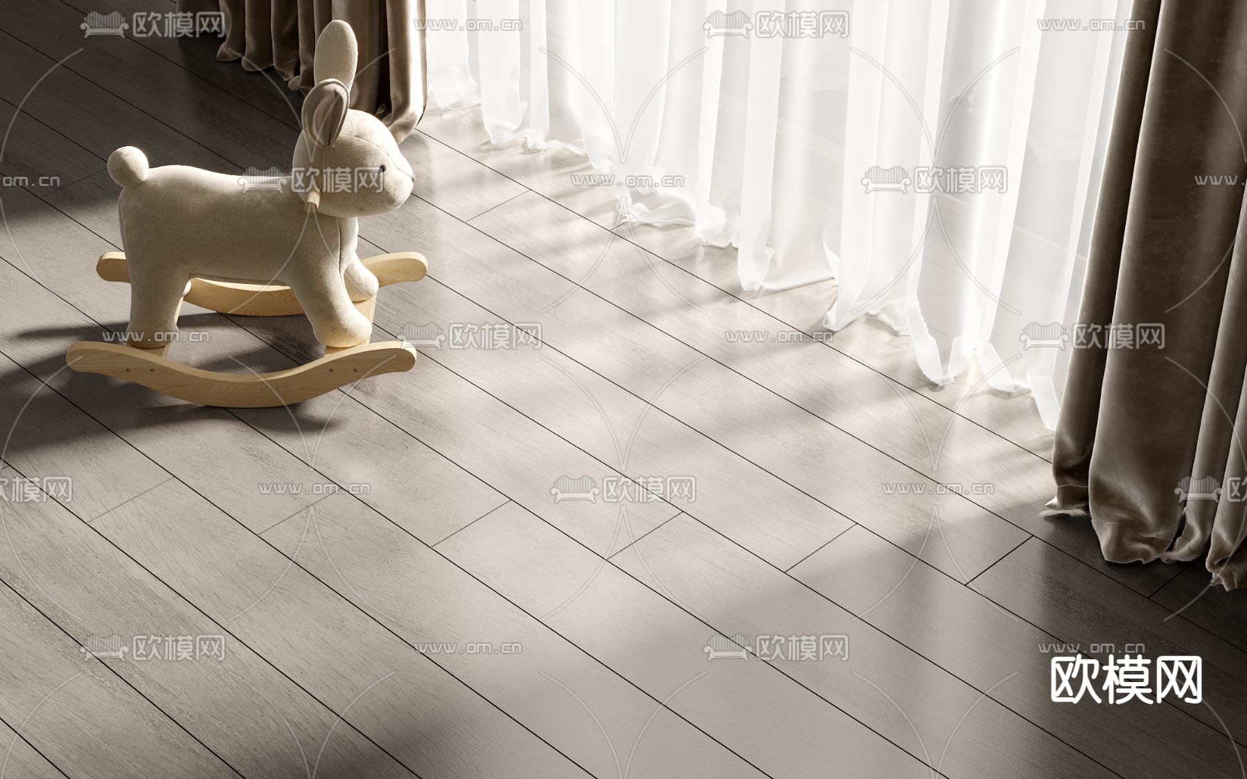 现代小狗儿童摇椅3d模型下载