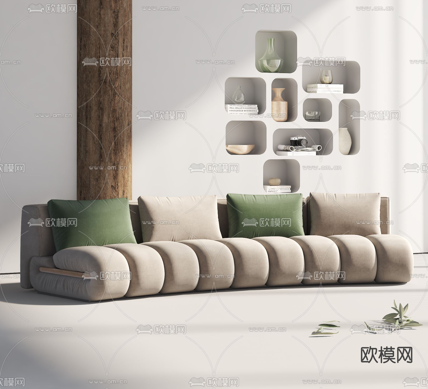 模块沙发 软体沙发3d模型下载_ID12193271_3dmax免费模型-欧模网