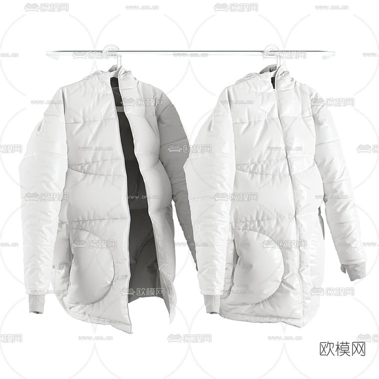 现代羽绒服3d模型下载_ID12196635_3dmax免费模型-欧模网