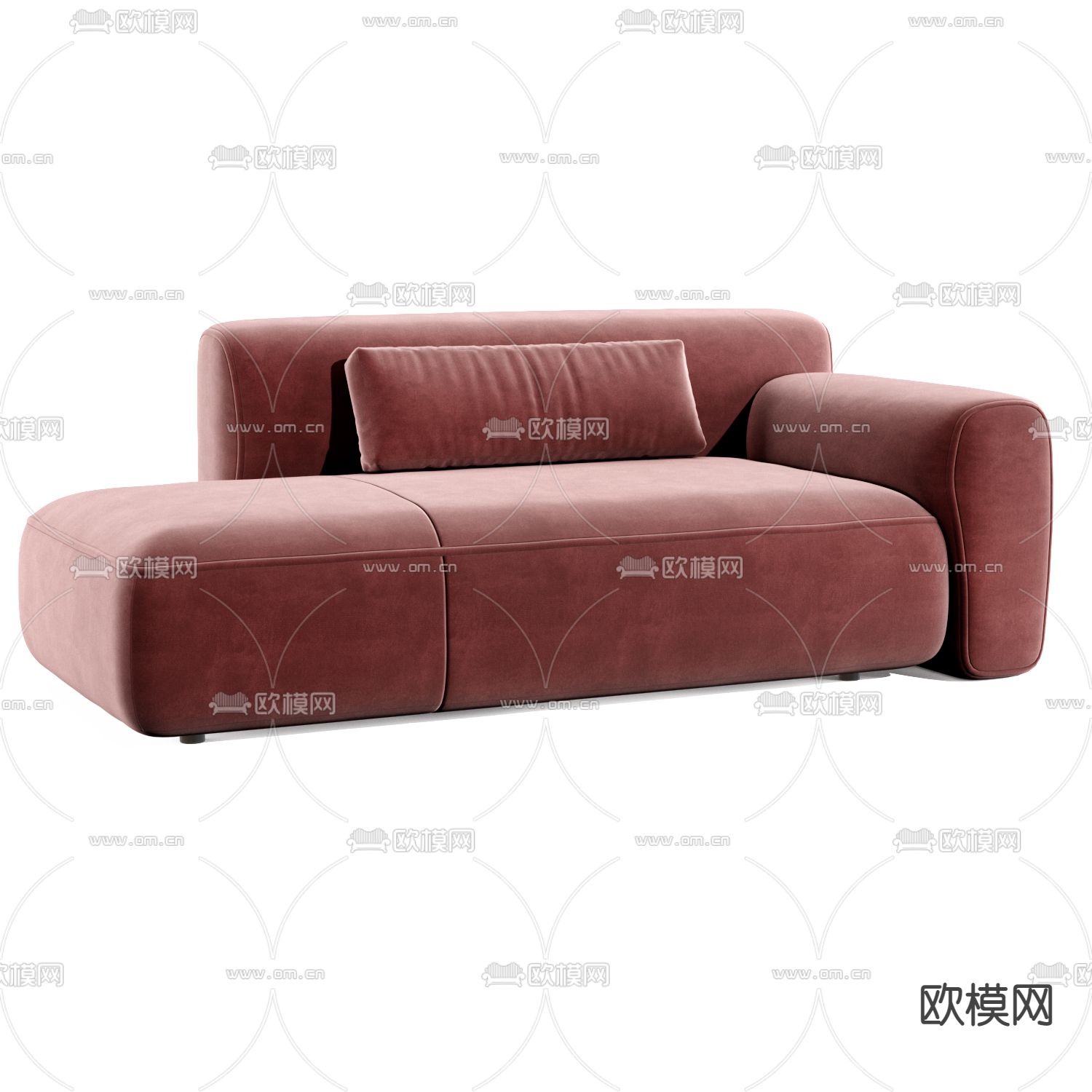 Flexform 红色贵妃椅3d模型下载（渲染图3）