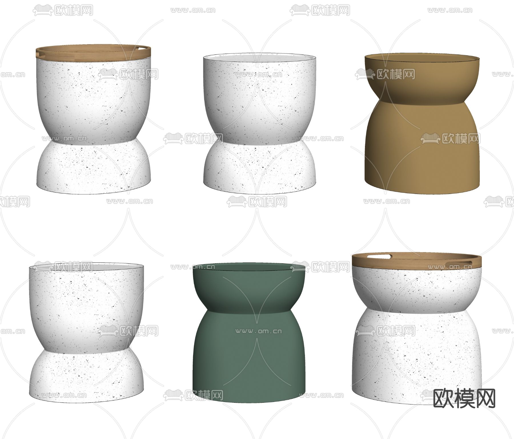现代角几 边几su模型下载（渲染图2）