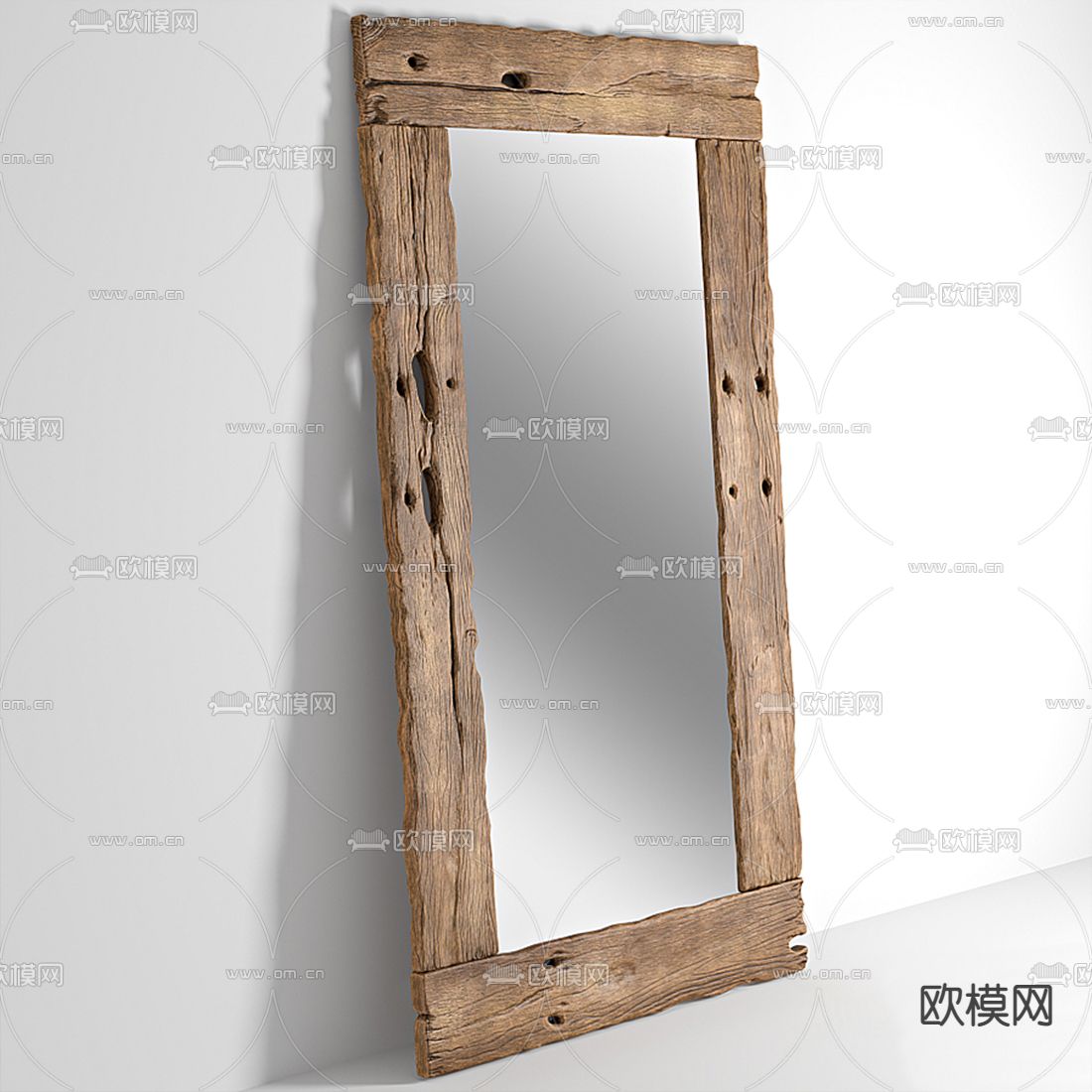 自然风全身镜 镜子3d模型下载（渲染图2）