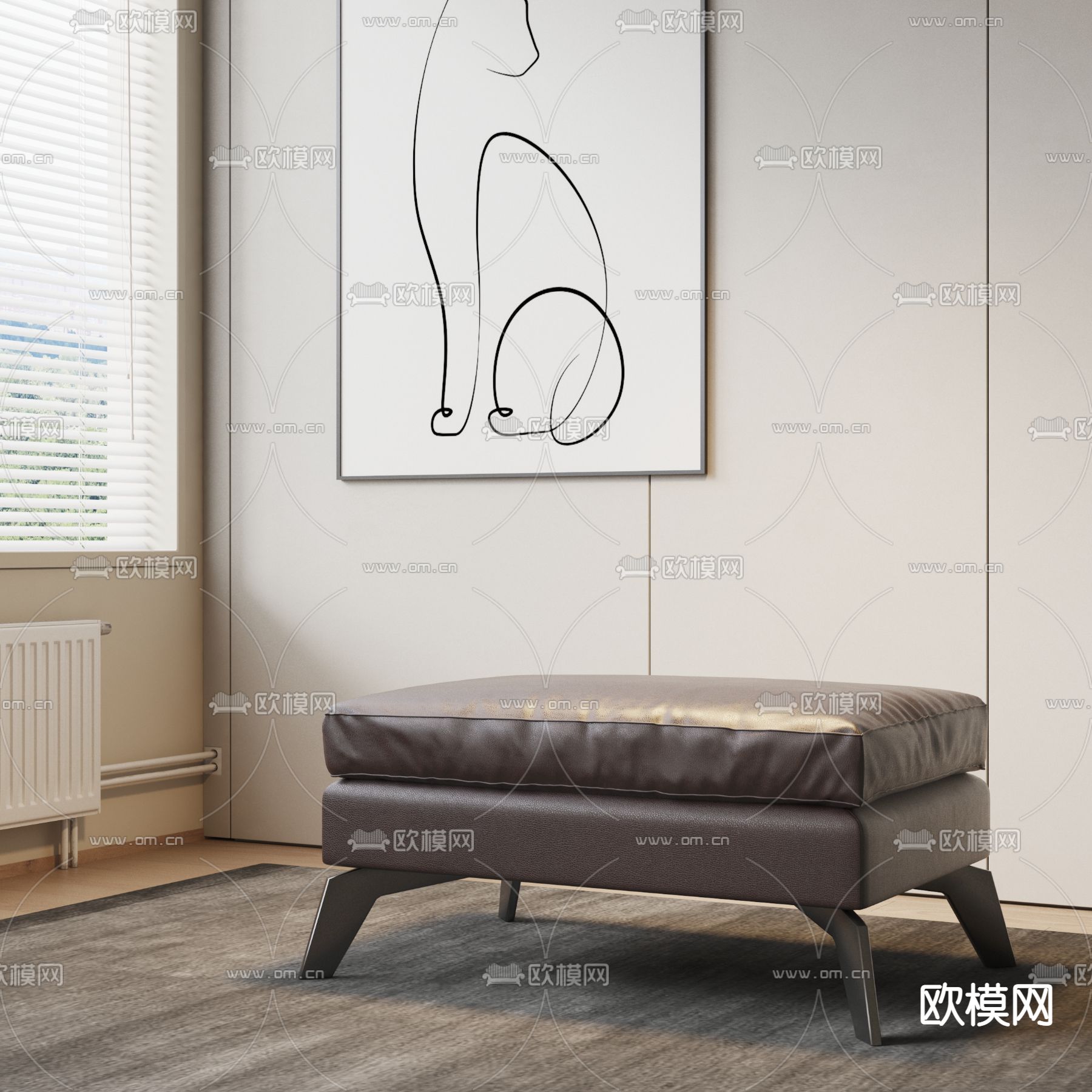 PROF 沙发凳子3d模型下载