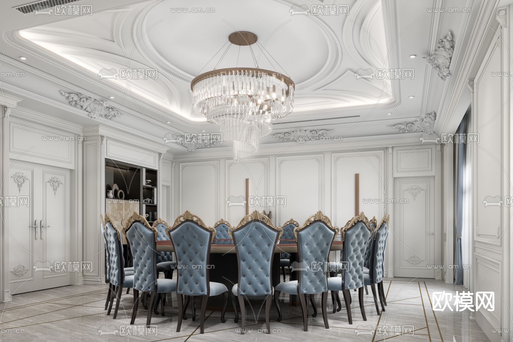 餐厅包厢 包房 包间3d模型下载（渲染图2）