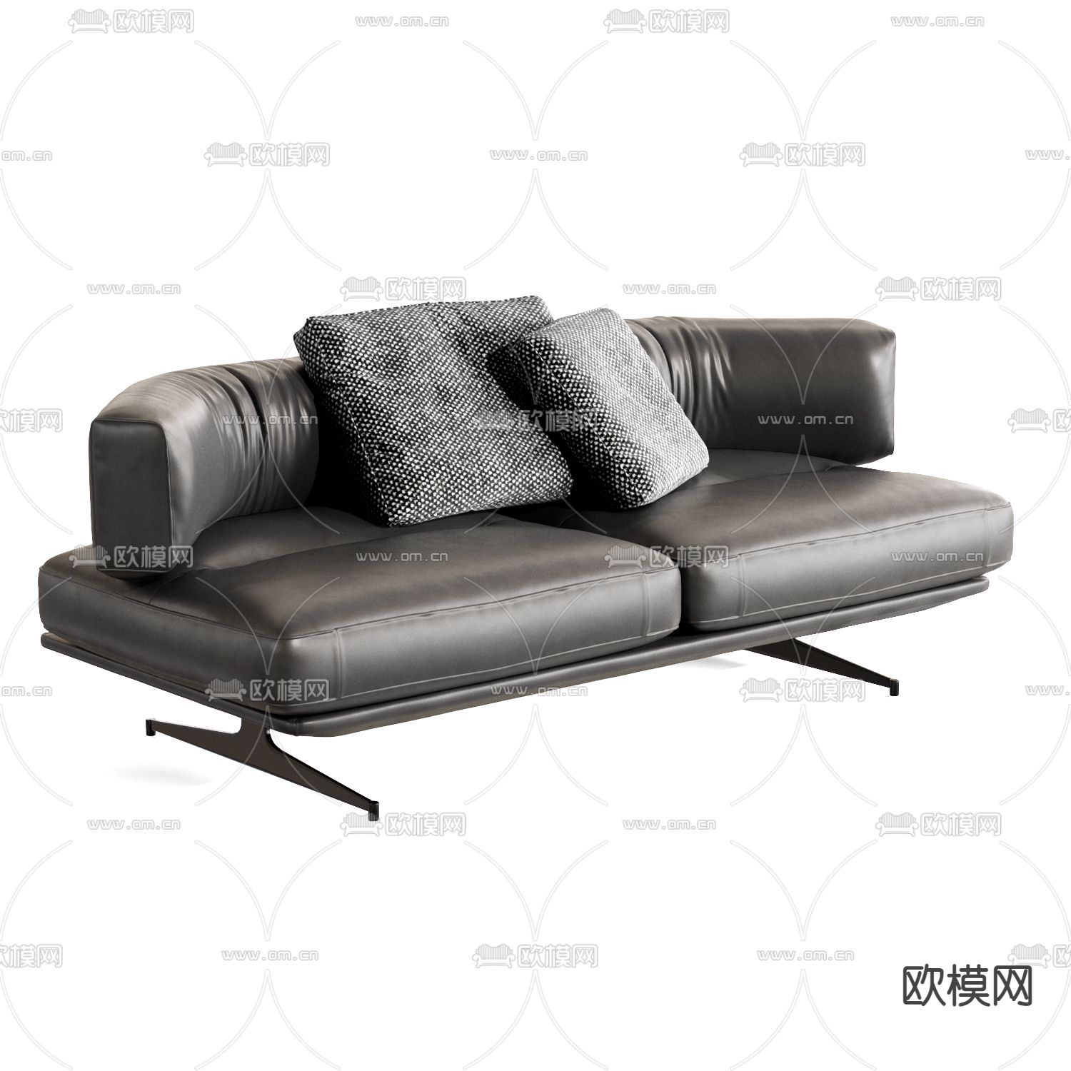 MISSANA皮革沙发 双人沙发3d模型下载（渲染图3）