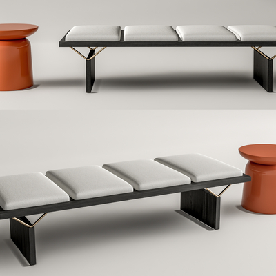  现代沙发凳su模型 