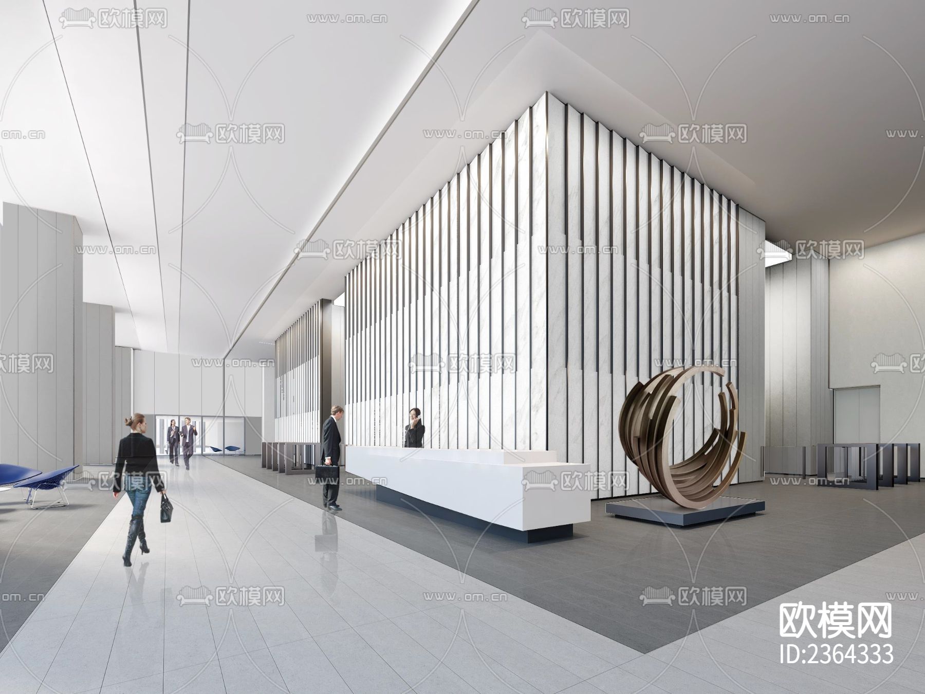 上海国际财富中心CAD施工图下载（渲染图6）