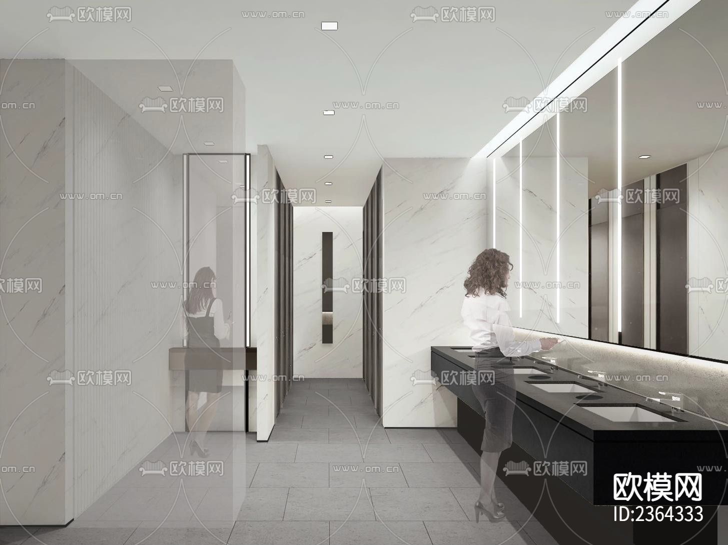 上海国际财富中心CAD施工图下载（渲染图3）