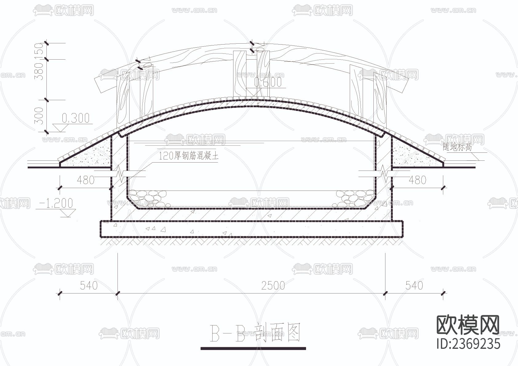 木拱桥节点大样下载（渲染图4）