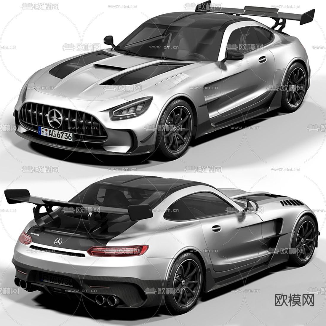 奔驰汽车 跑车3d模型