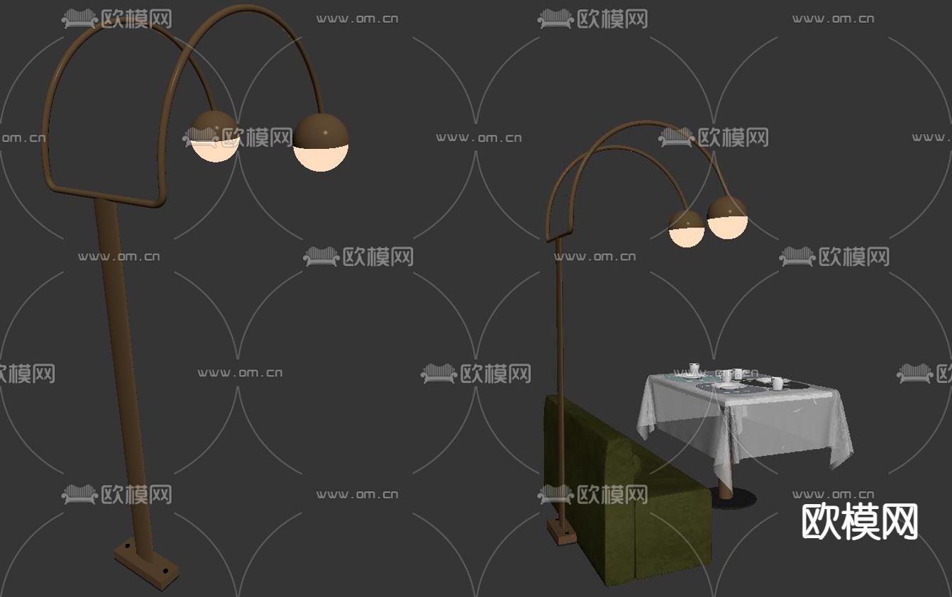 现代网红餐厅3d模型下载（渲染图3）