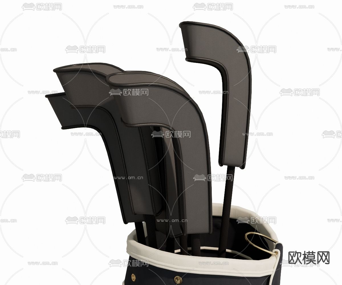 现代海军蓝高尔夫球袋su模型下载（渲染图1）