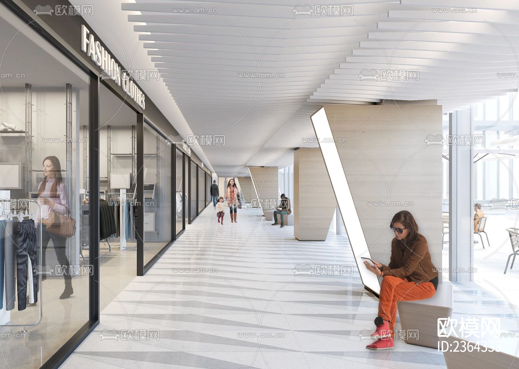 上海国际财富中心CAD施工图下载（渲染图2）