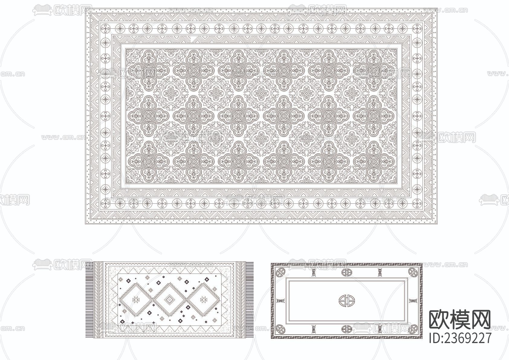 地毯素材图cad图库下载（渲染图1）
