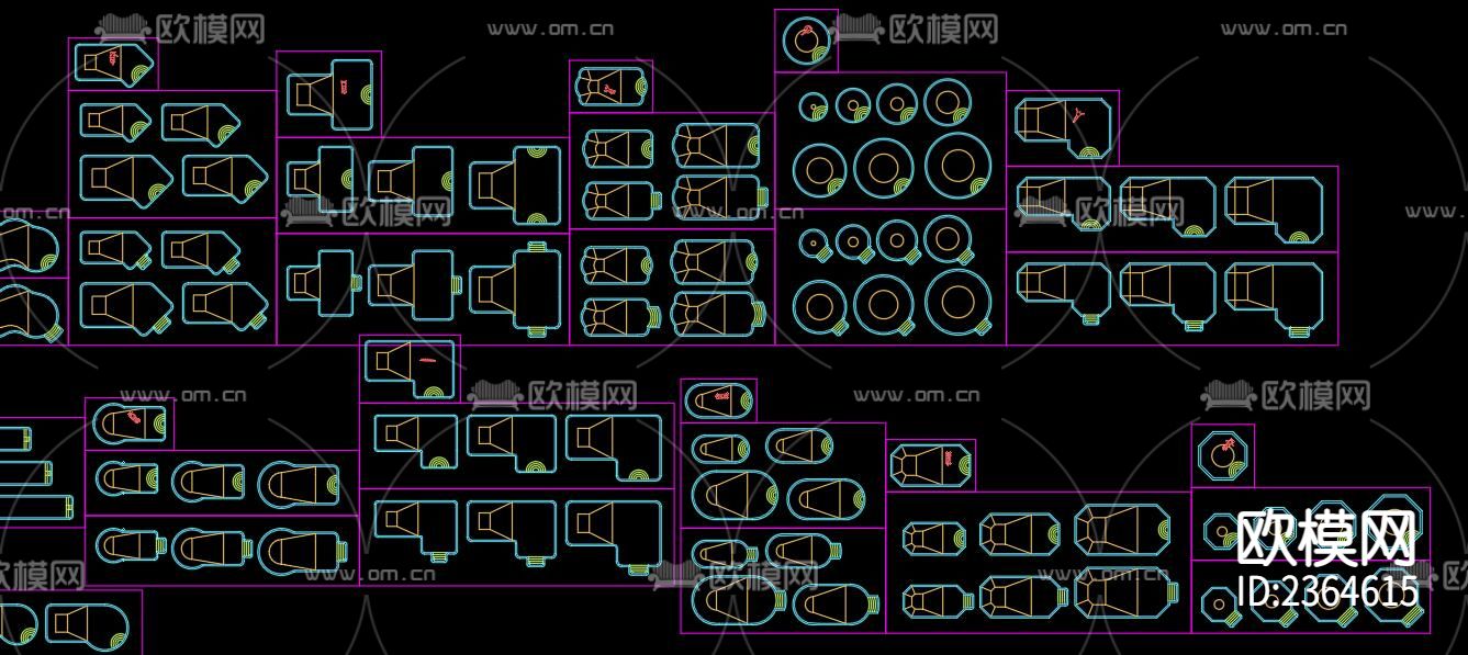 泳池CAD图库下载（渲染图2）
