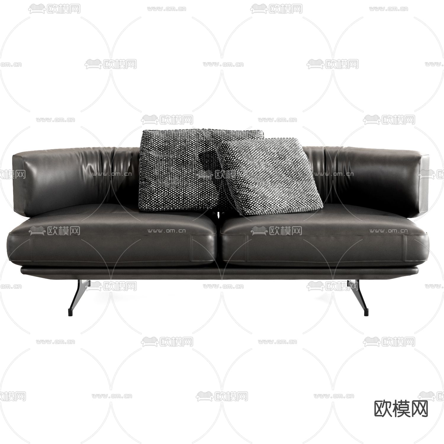 MISSANA皮革沙发 双人沙发3d模型下载（渲染图2）