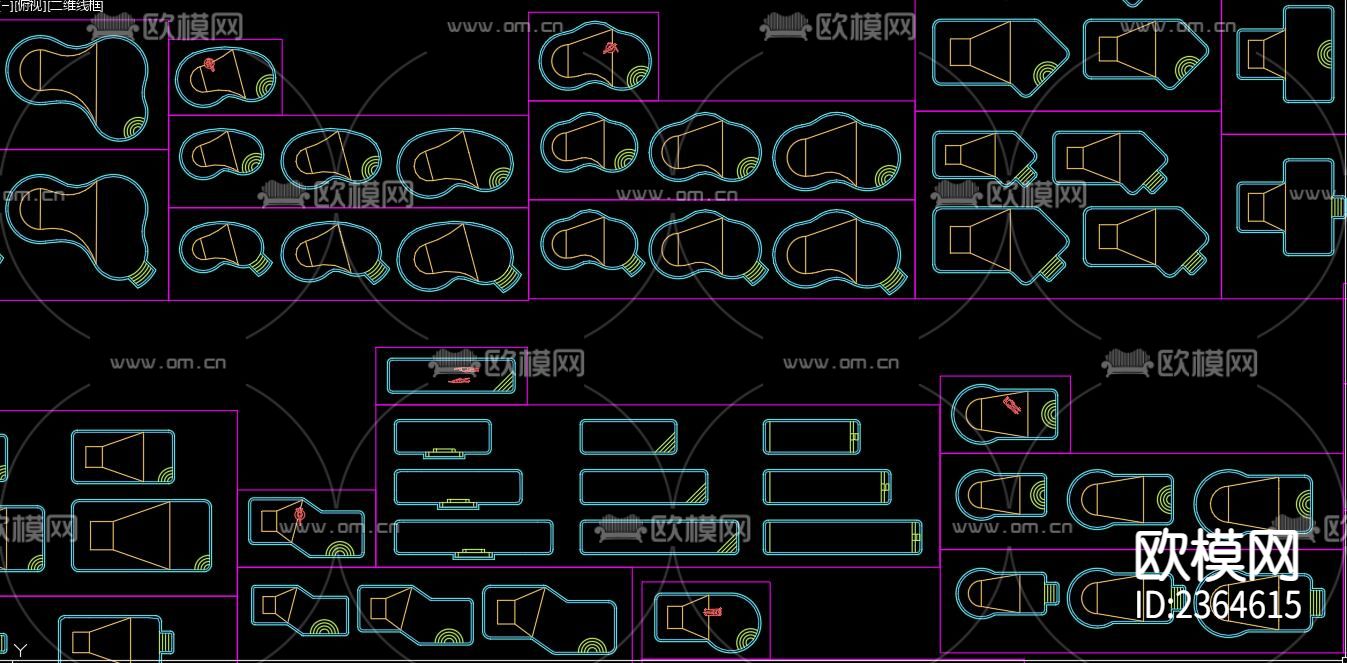泳池CAD图库下载（渲染图4）
