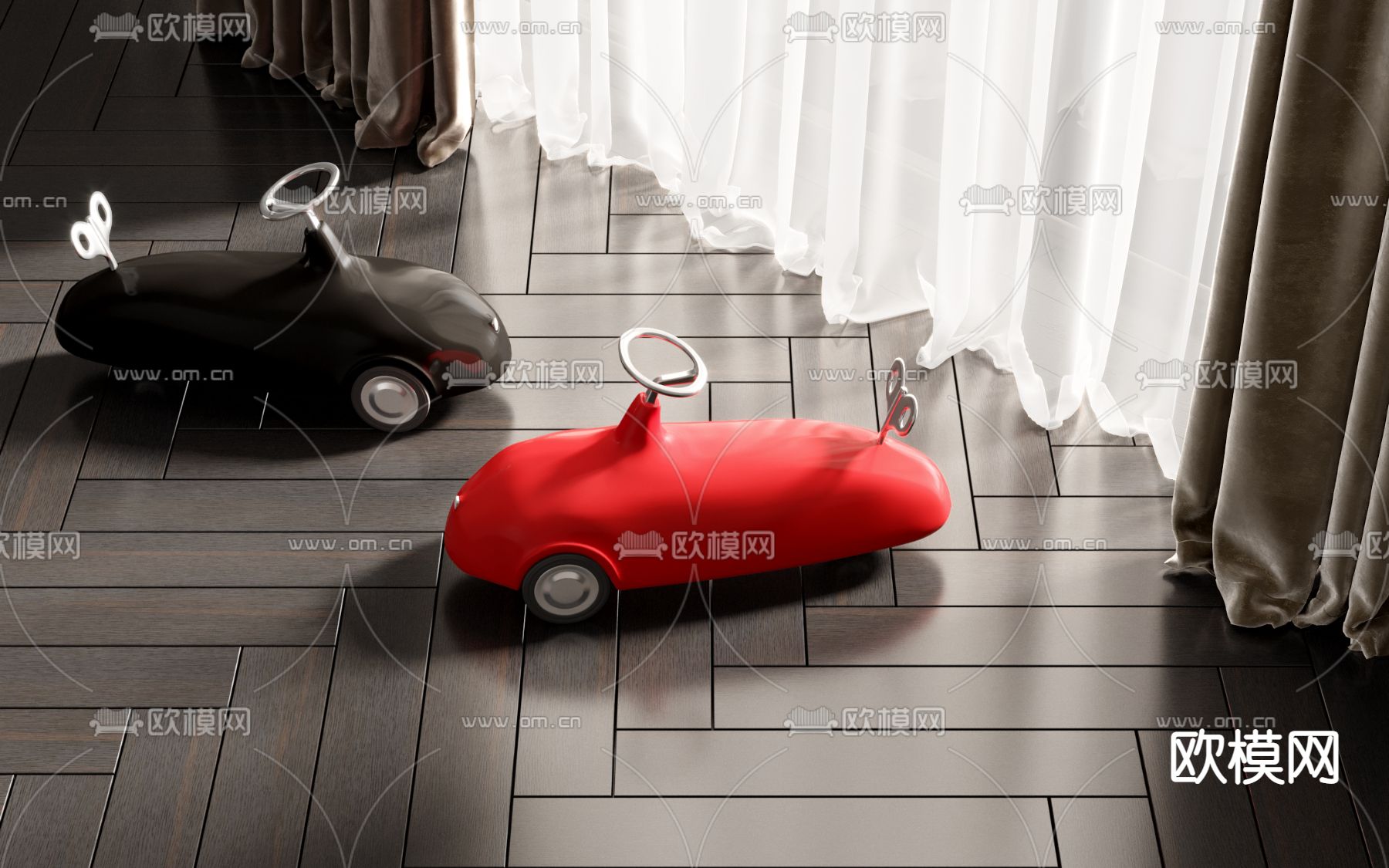 儿童玩具车3d模型下载