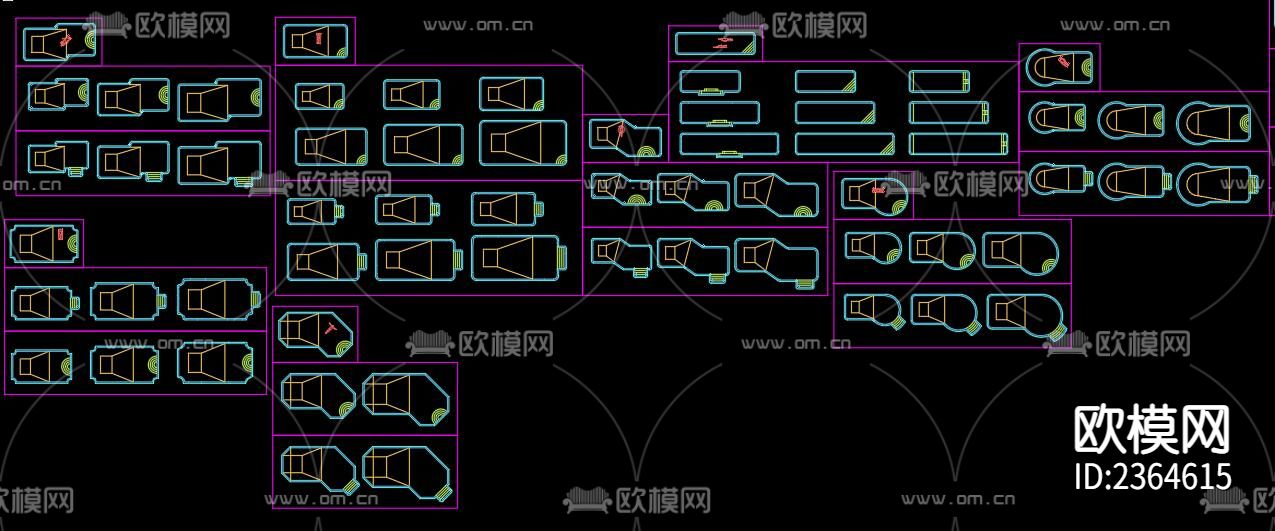 泳池CAD图库下载（渲染图1）