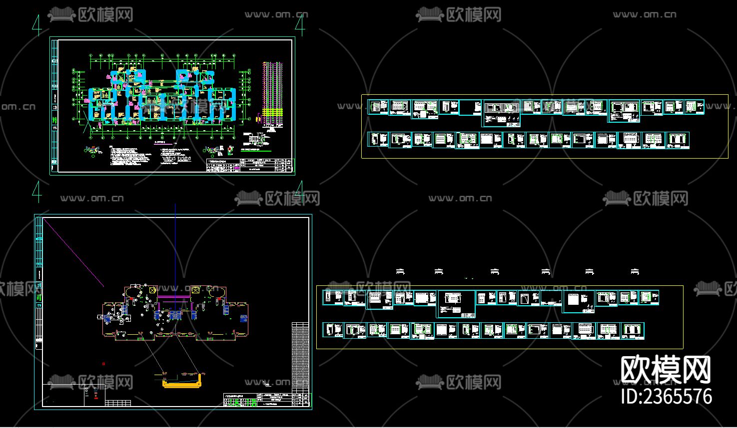建构造柱砌筑CAD施工图下载（渲染图3）