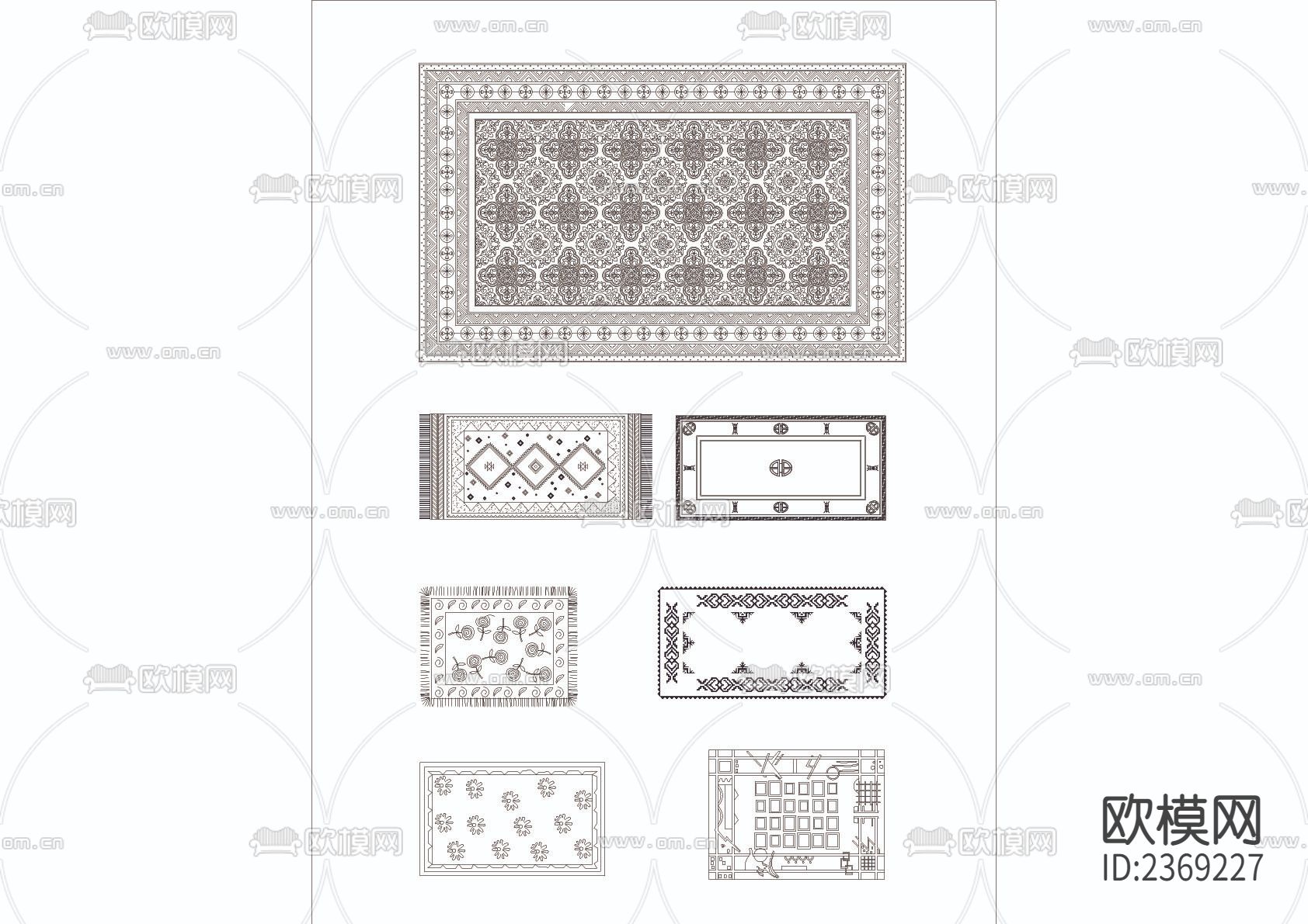 地毯素材图cad图库下载（渲染图2）