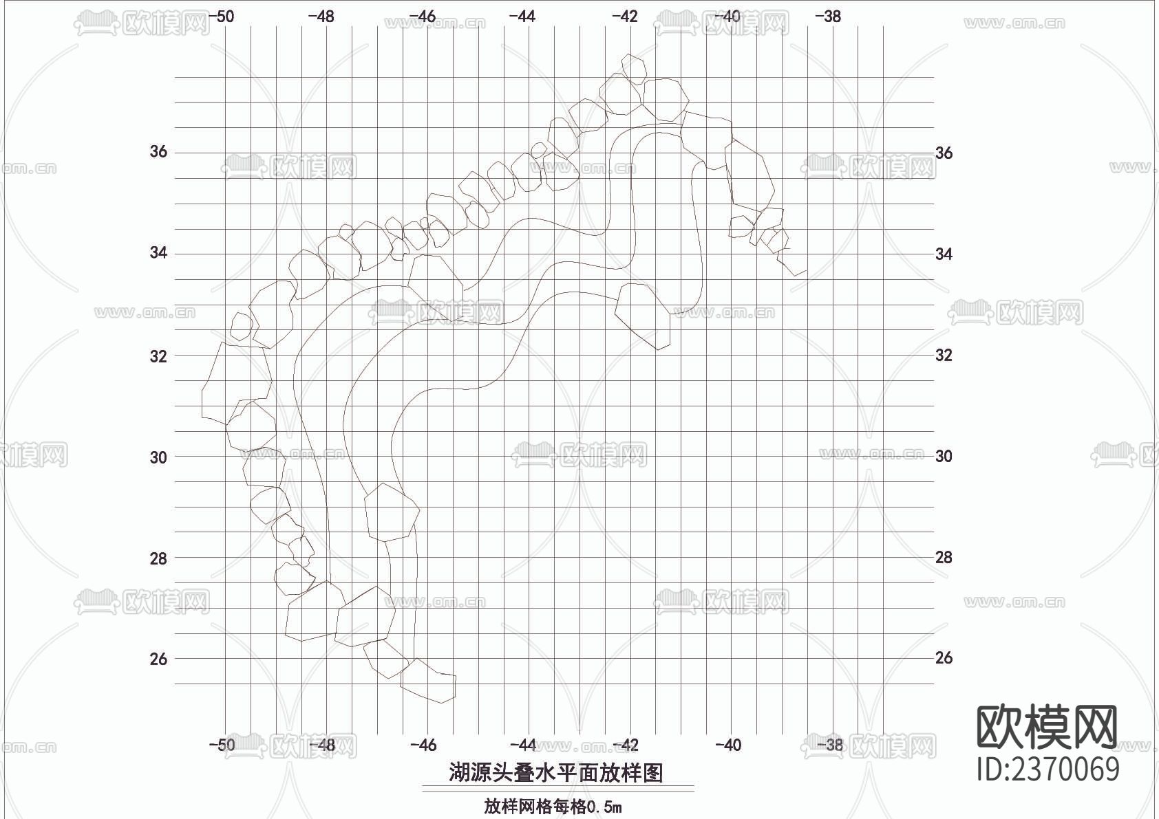 湖驳岸CAD施工图下载（渲染图3）