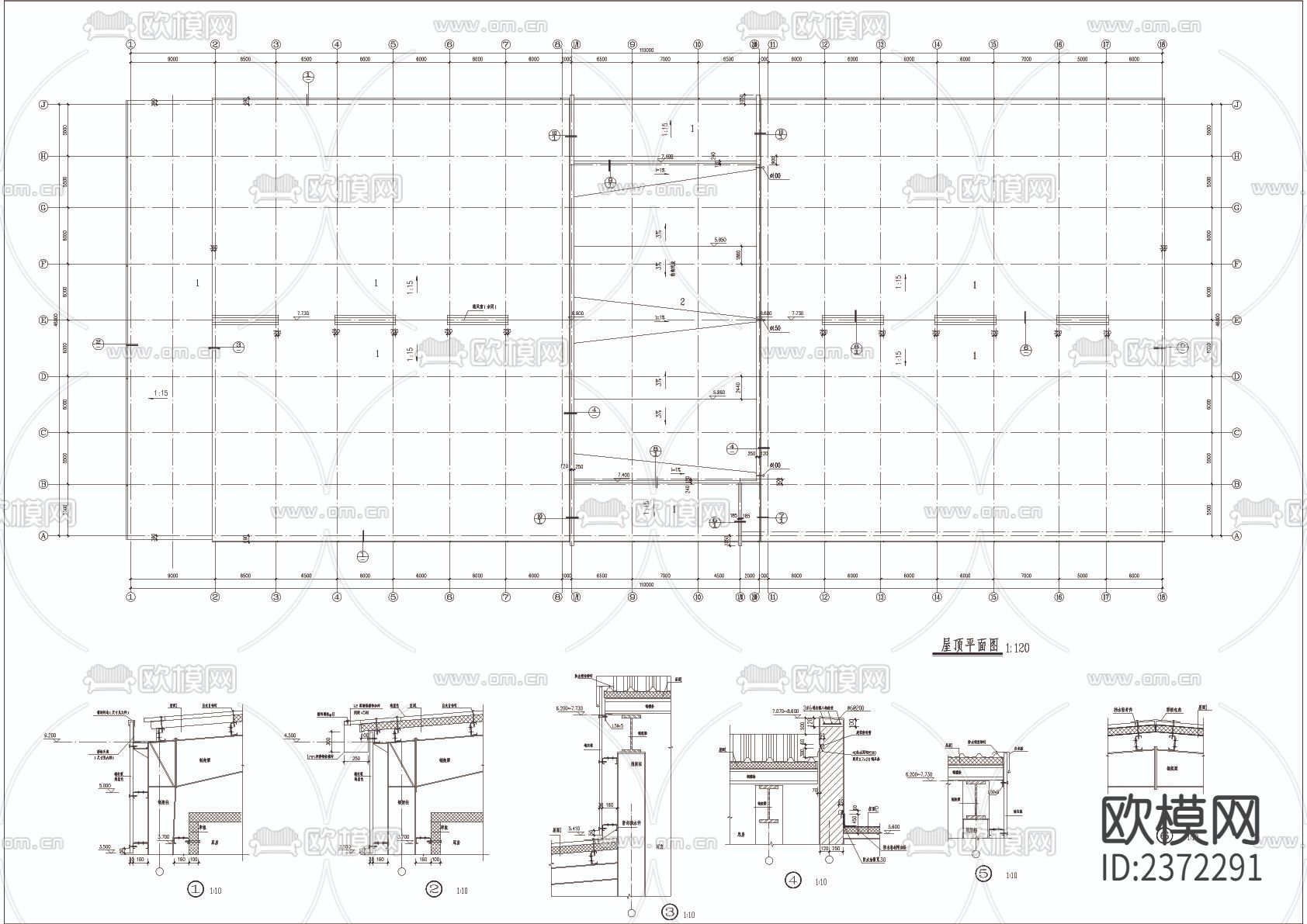 冷熟食加工车间建筑CAD施工图下载（渲染图3）