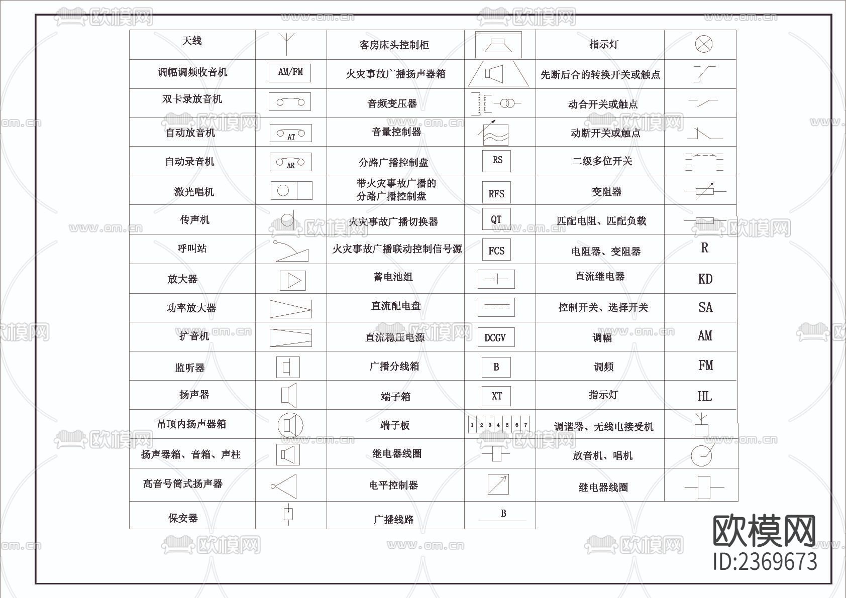 电气图例CAD施工图下载（渲染图5）