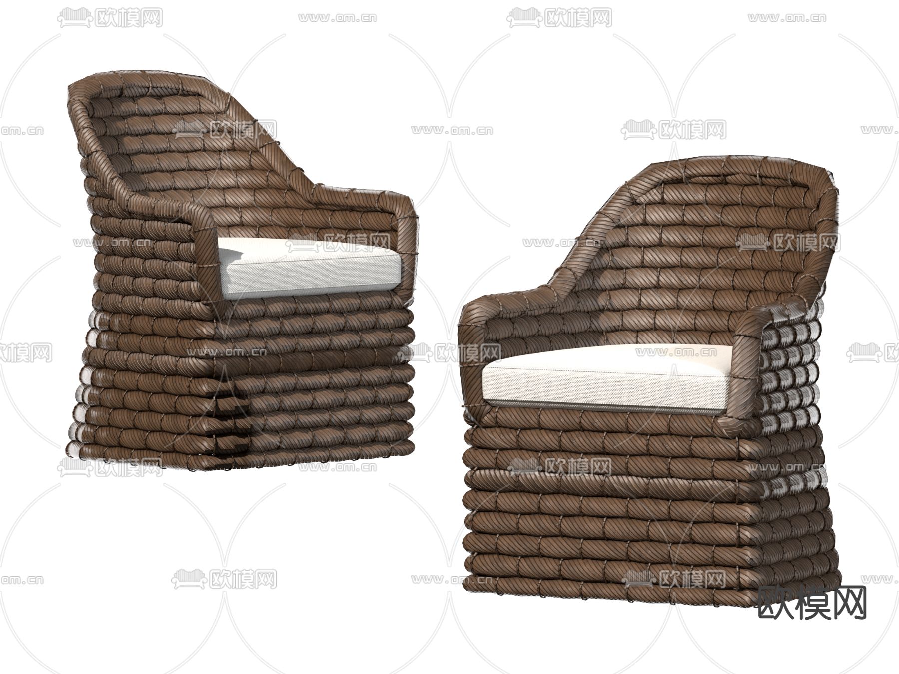 侘寂风户外椅子 休闲椅su模型下载