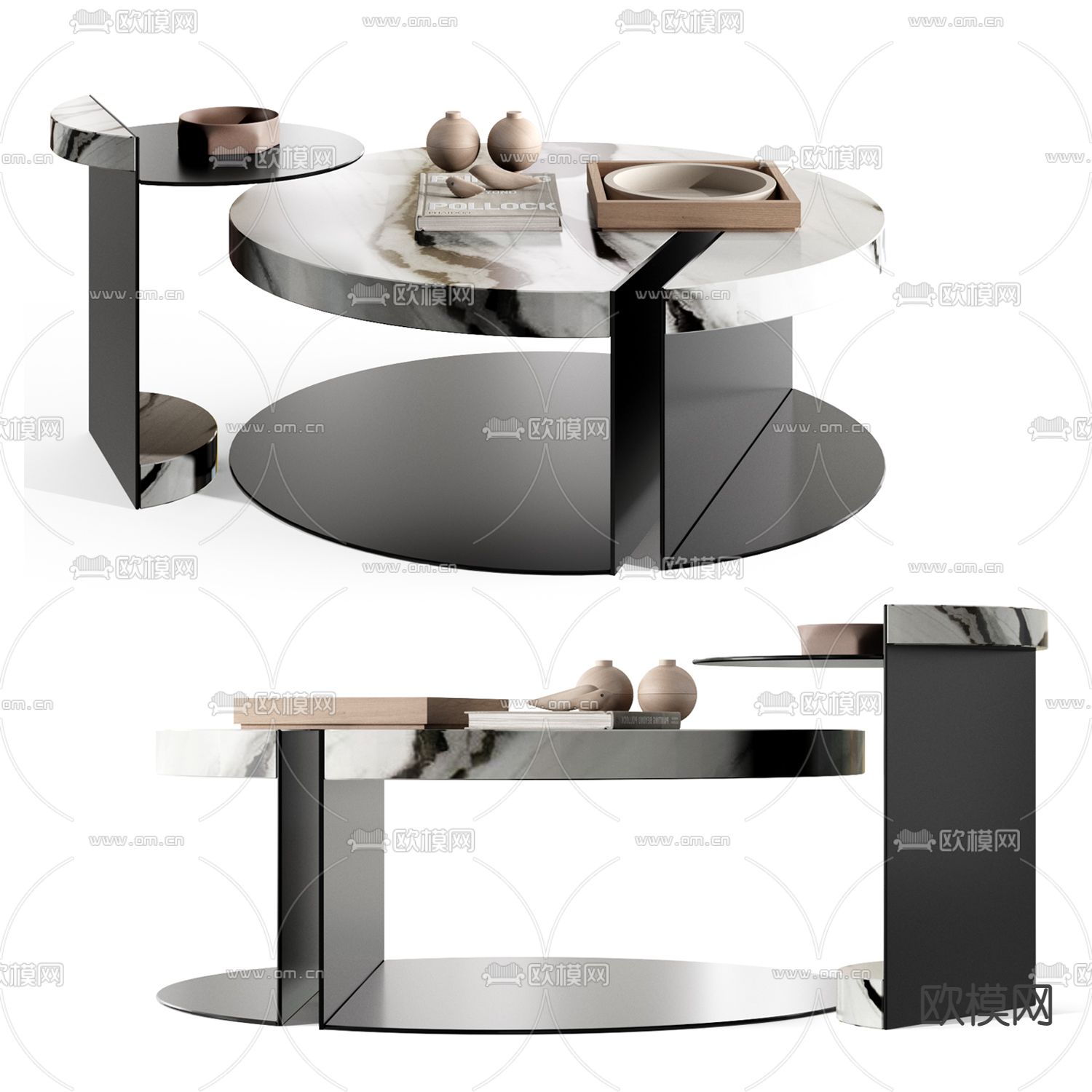 MISSANA 圆形茶几3d模型下载（渲染图1）