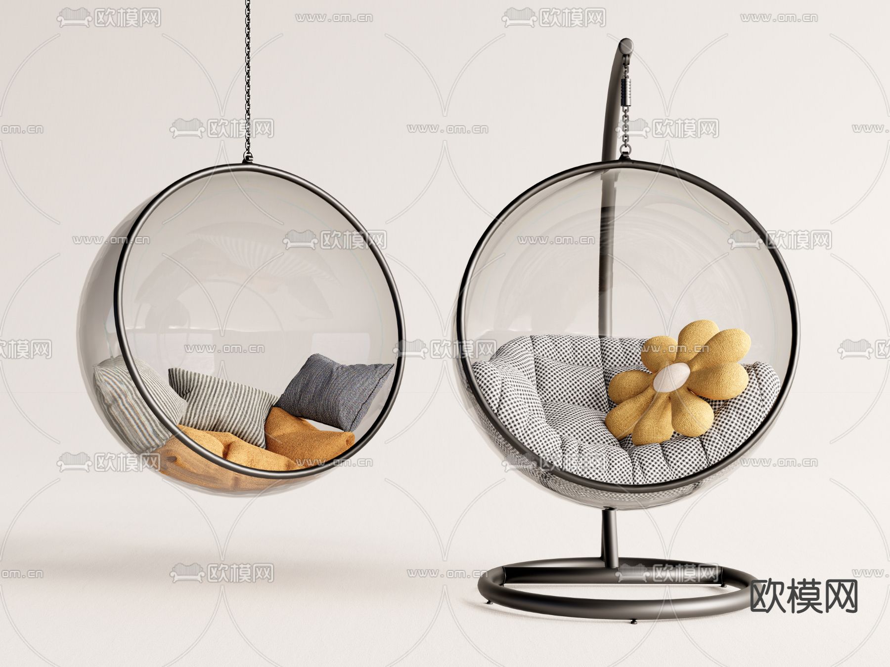 半球吊椅3d模型下载