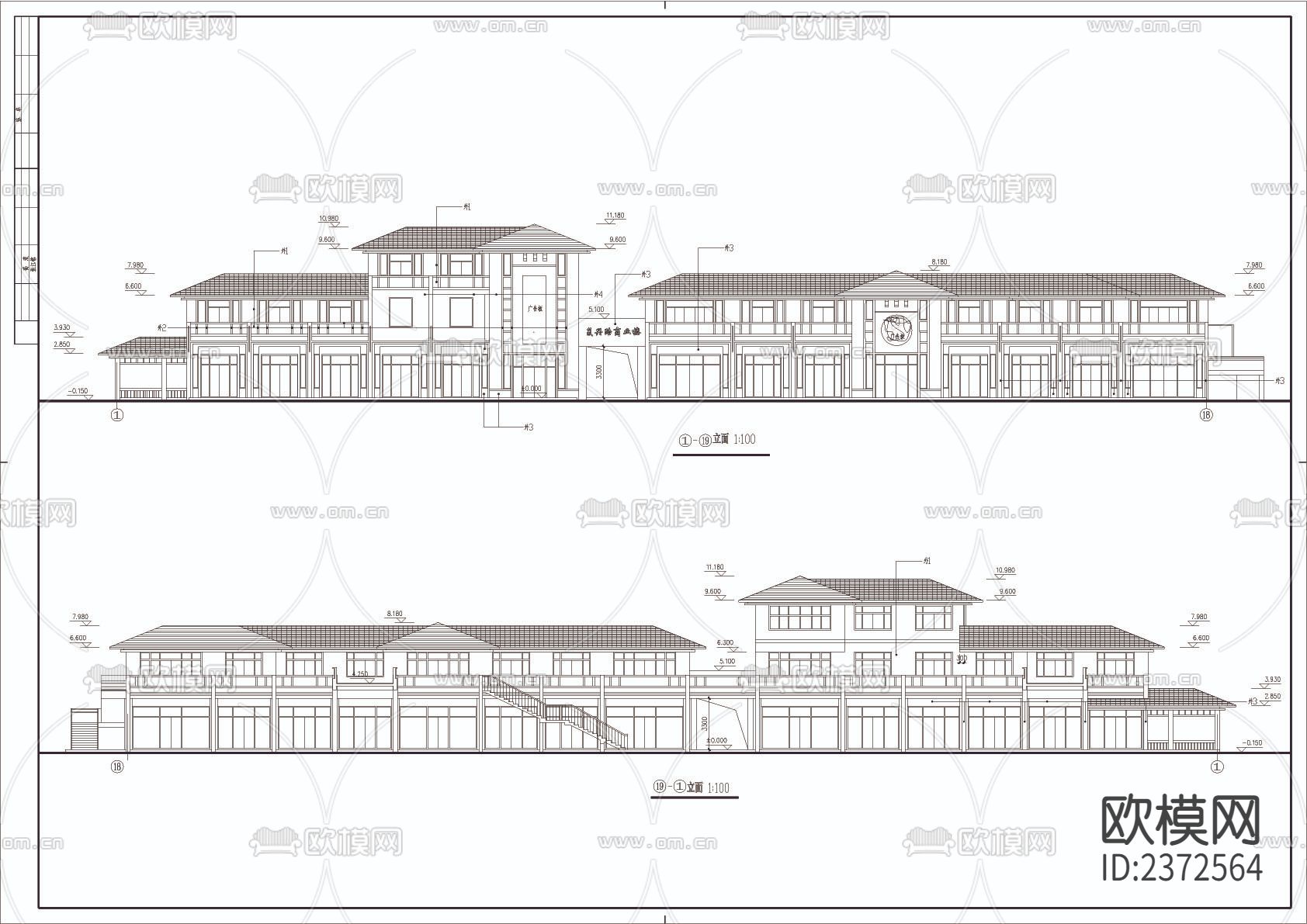 某商业街CAD施工图下载（渲染图5）