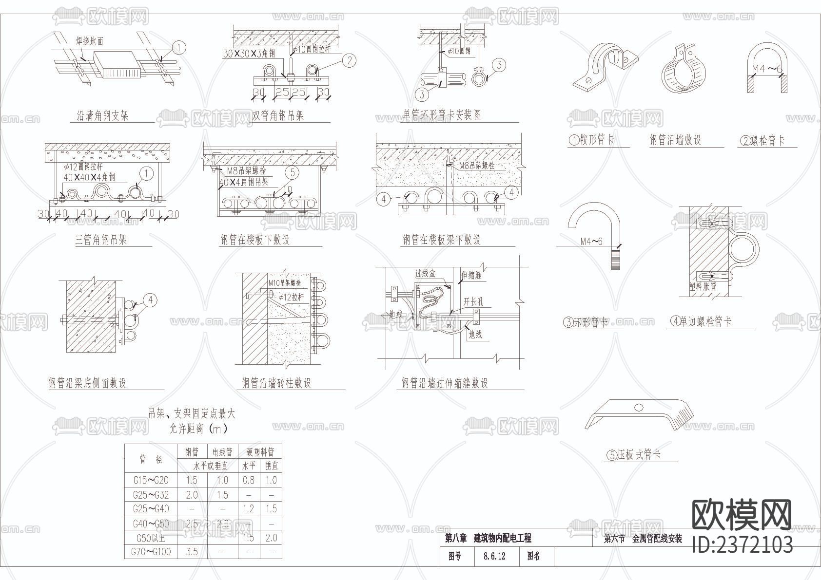 金属线槽配线安装cad图集下载（渲染图4）