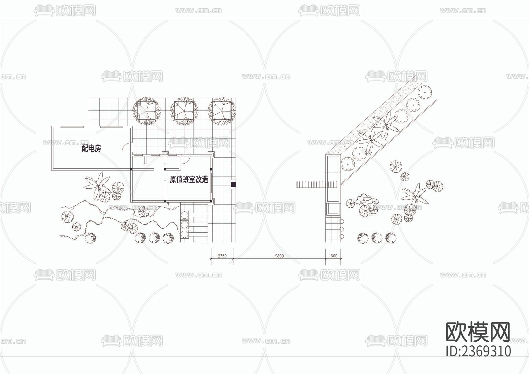 省级招待所CAD施工图下载（渲染图1）