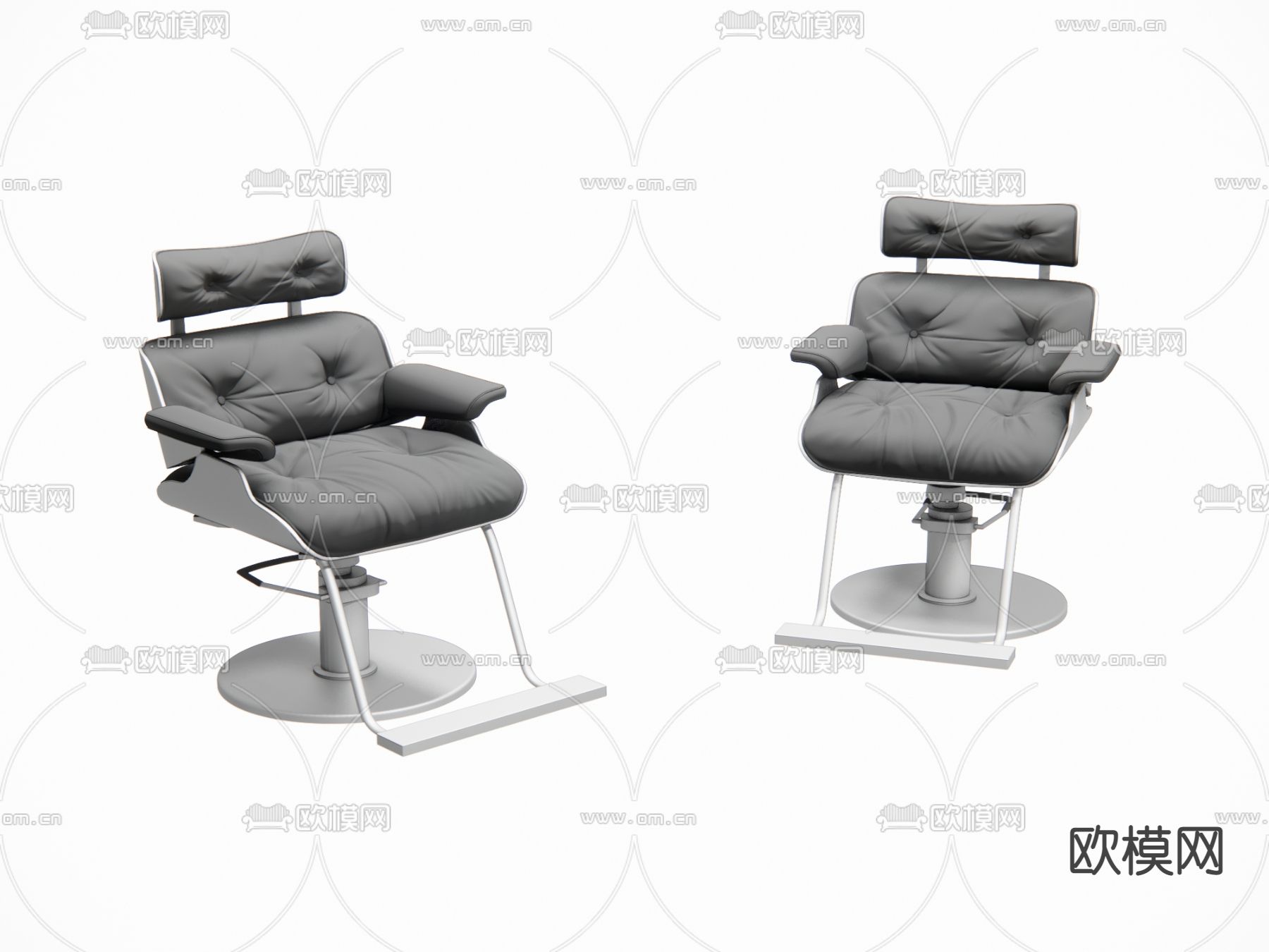 现代理发店椅子 美发店椅子su模型下载（渲染图1）