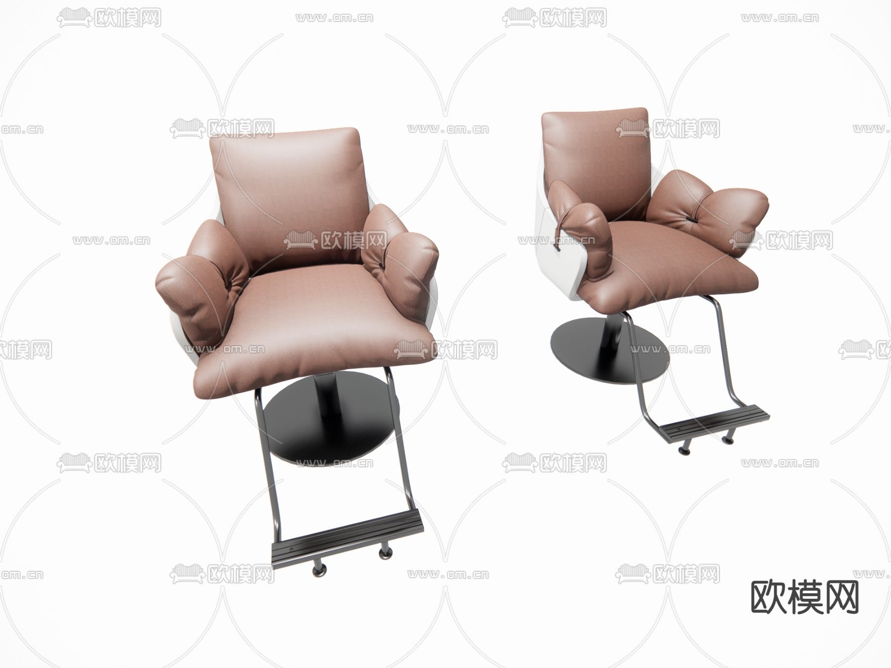 现代理发店椅子 美发店椅子su模型下载（渲染图1）