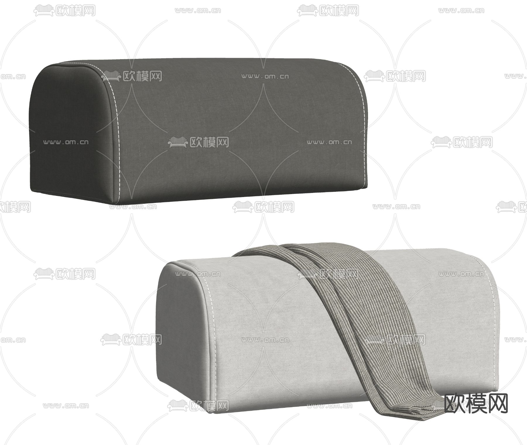 现代沙发凳 换鞋凳su模型