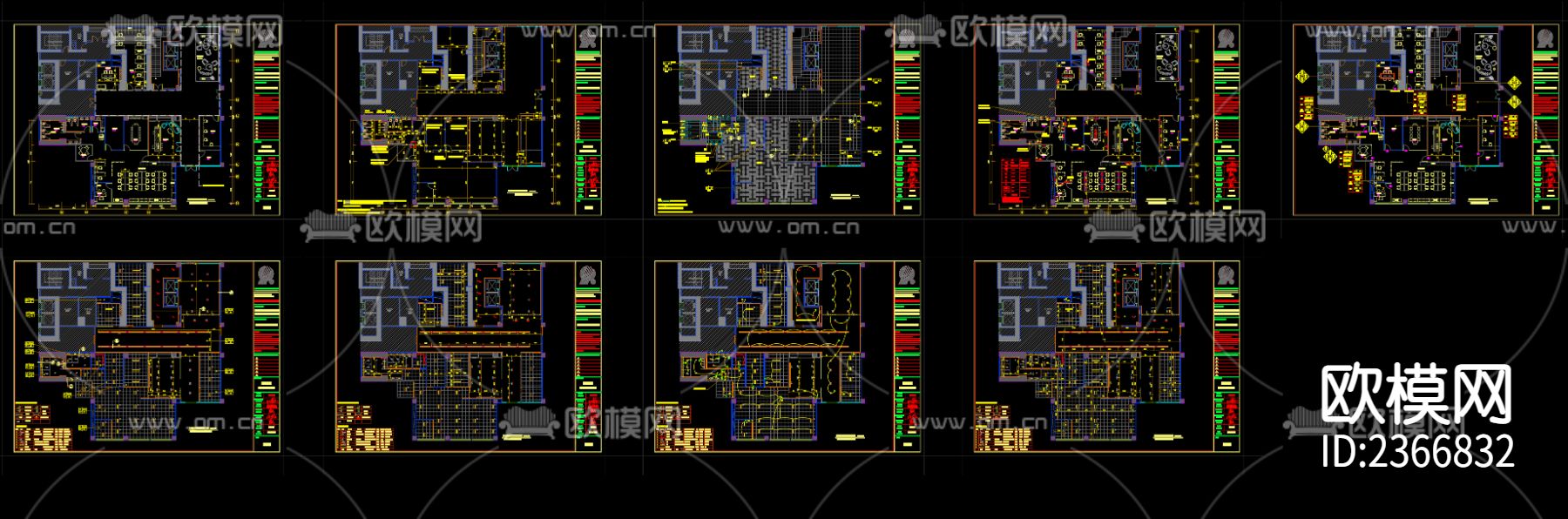 华润城润府办公空间CAD施工图下载（渲染图5）