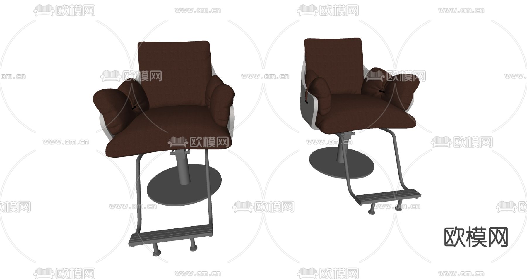 现代理发店椅子 美发店椅子su模型下载（渲染图2）