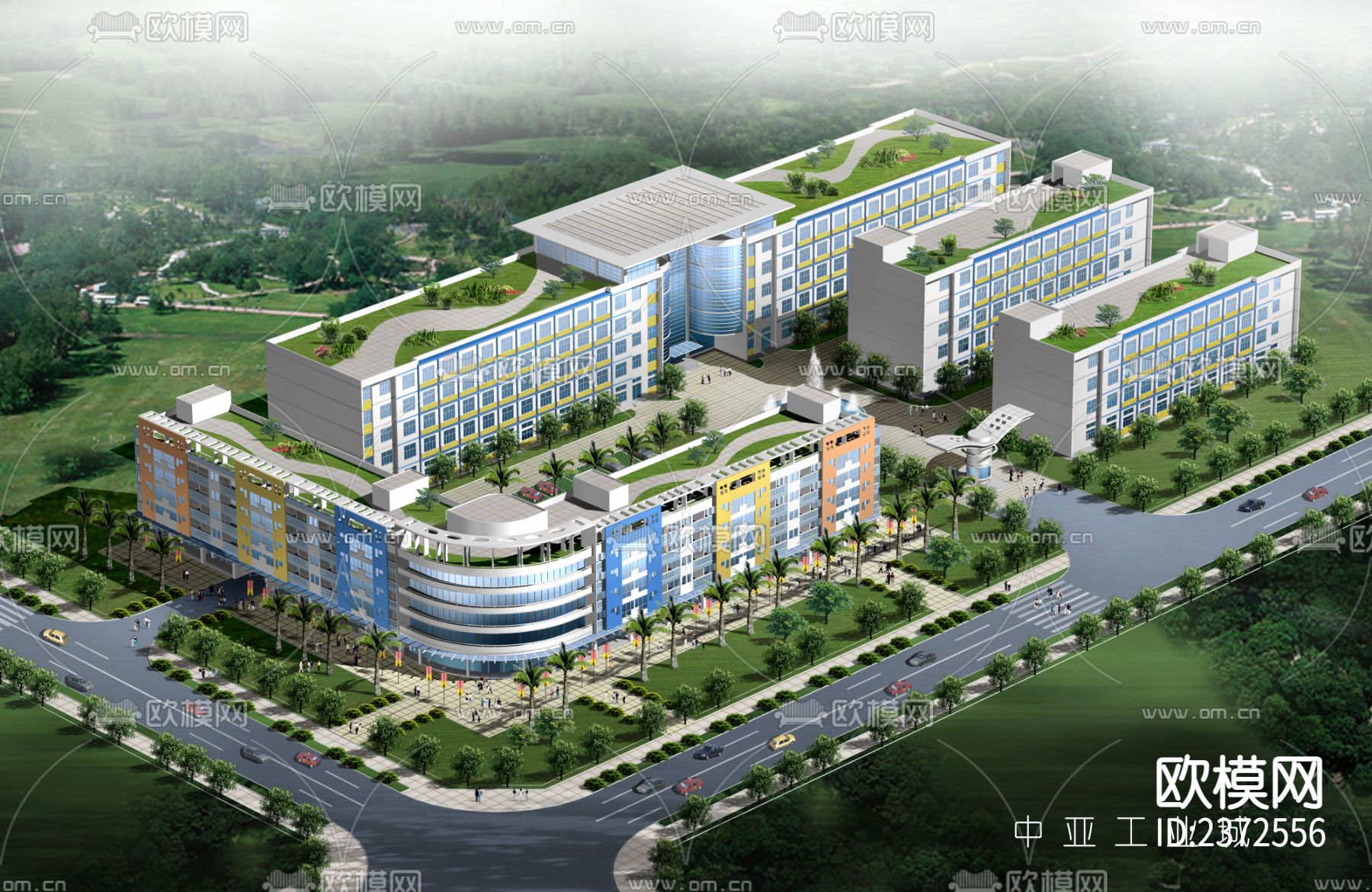 某大型宿舍楼cad施工图-免费3dmax模型库-欧模网