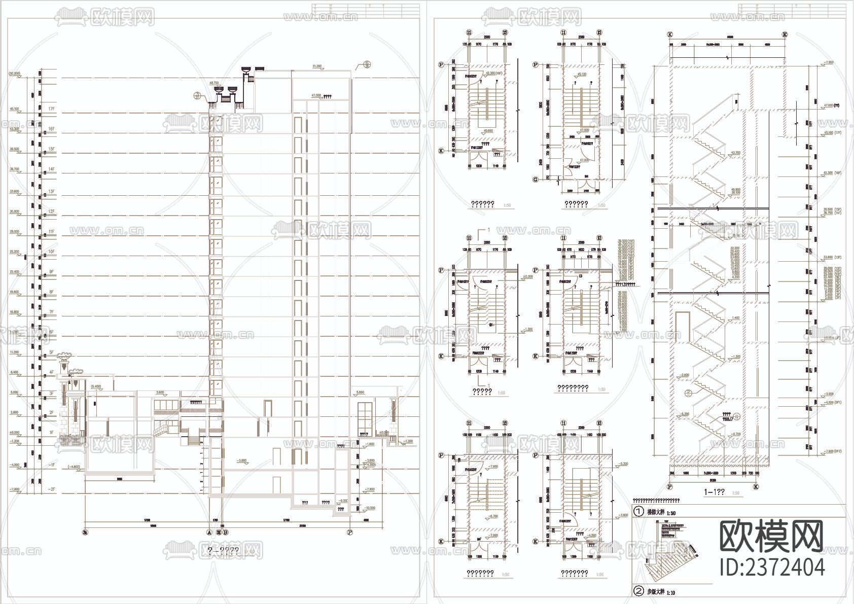 小区建筑CAD施工图下载（渲染图4）