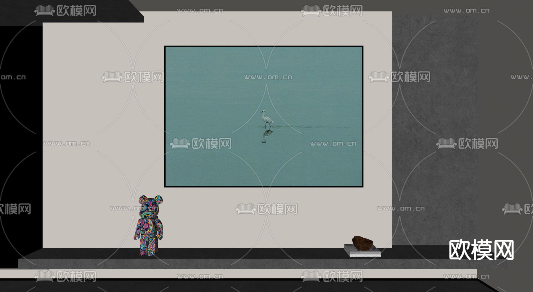 现代装饰画su模型