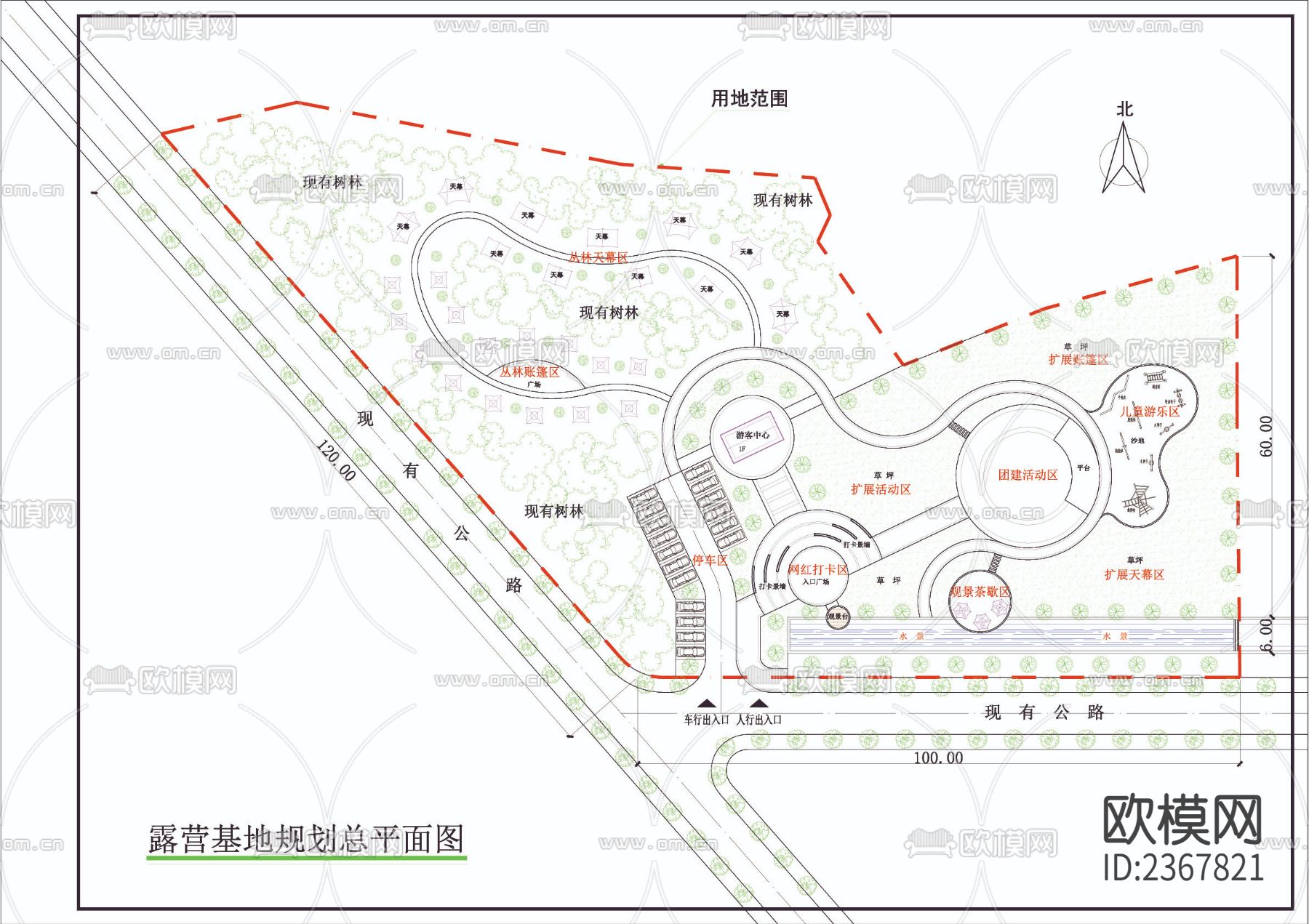 露营基地规划CAD施工图下载