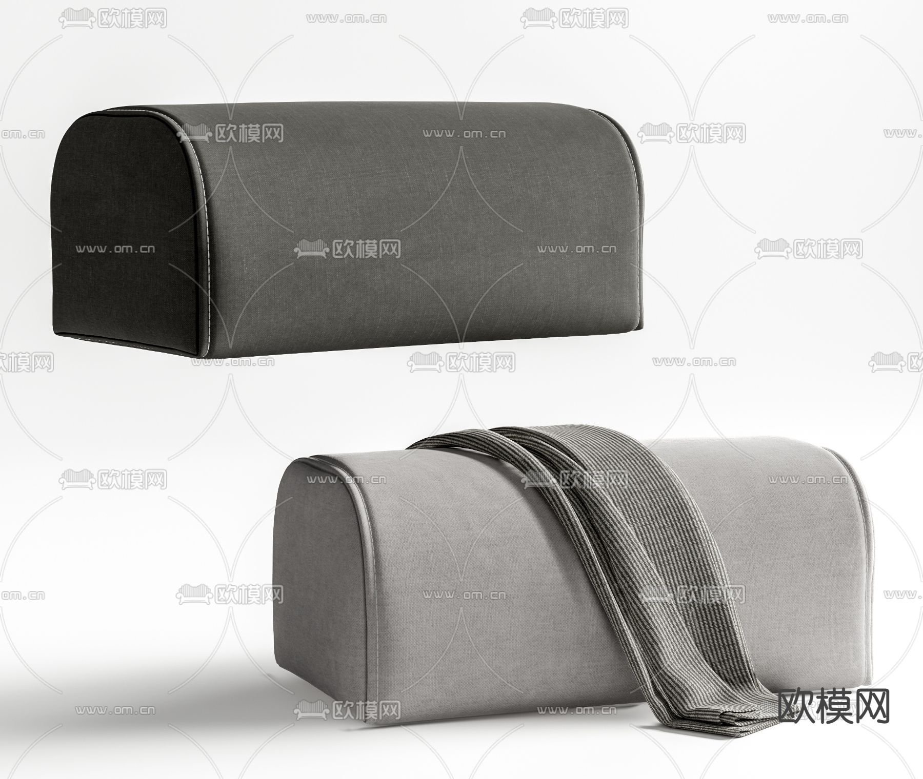 现代沙发凳 换鞋凳su模型