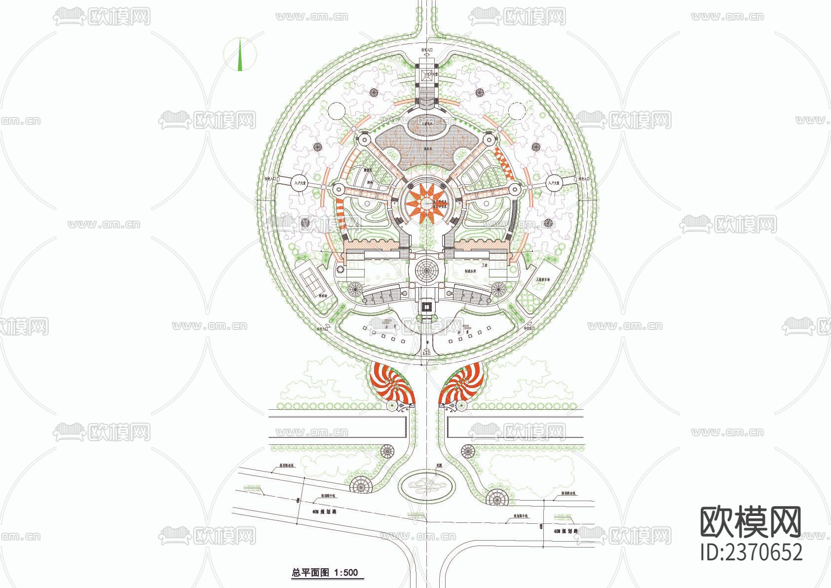 环境初步平面设计cad施工图下载（渲染图1）