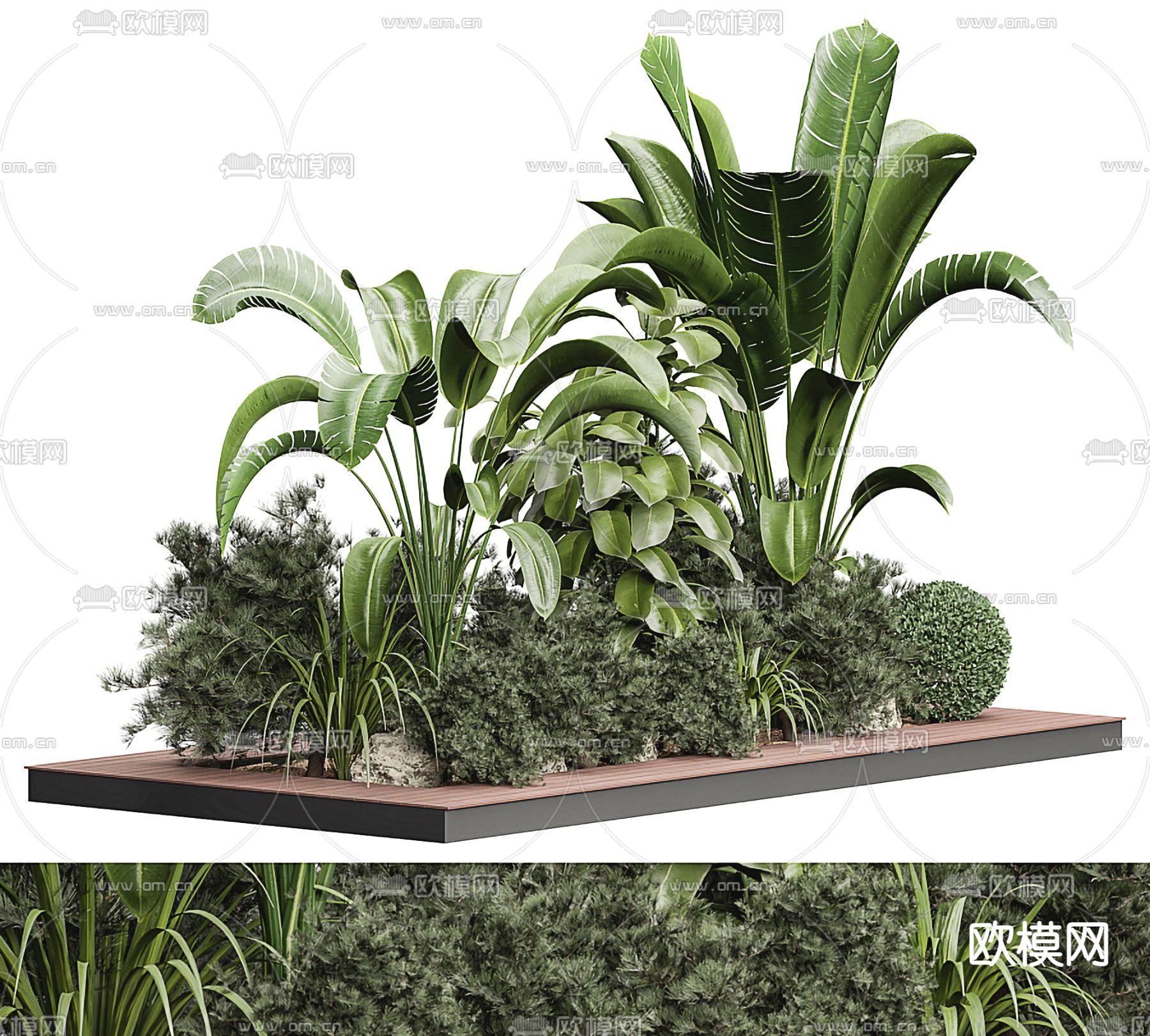 植物堆 绿植造景3d模型下载_ID12197285_3dmax免费模型-欧模网
